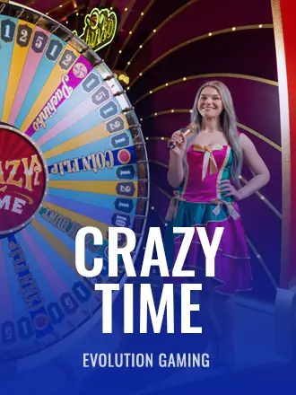 Crazy Time by Evolution, money-wheel live game show with bonus rounds