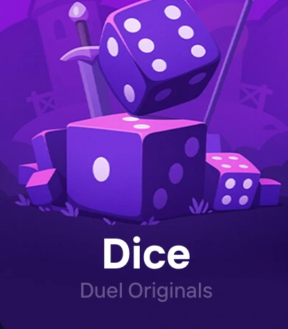 Dice, provably fair Duel Original game tile, 100% RTP at Duel Casino