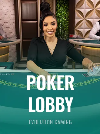 Evolution Poker live lobby, Casino Hold'em and Caribbean Stud tables
